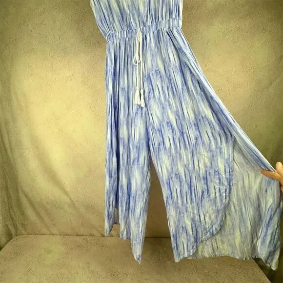 Blue and White Women's Swim Coverup - Picture 2 of 8